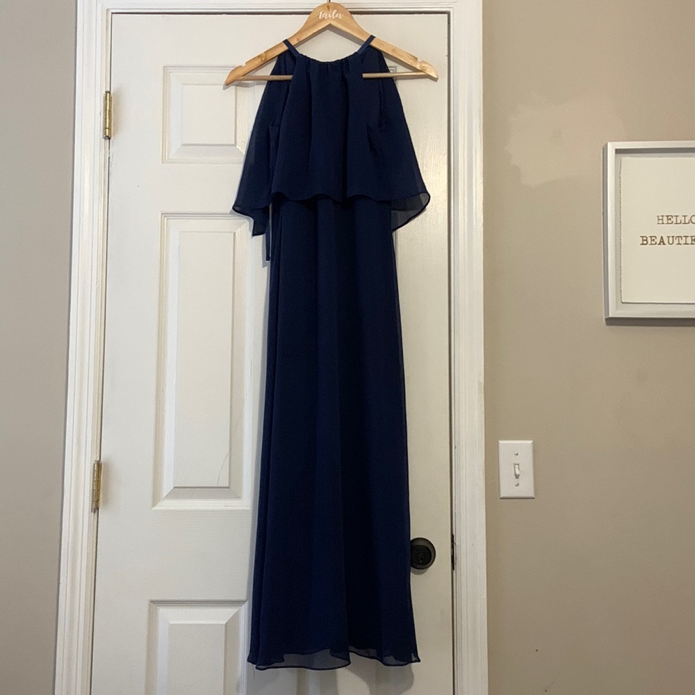 David’s Bridal Junior Bridesmaid Dress Navy (marine)